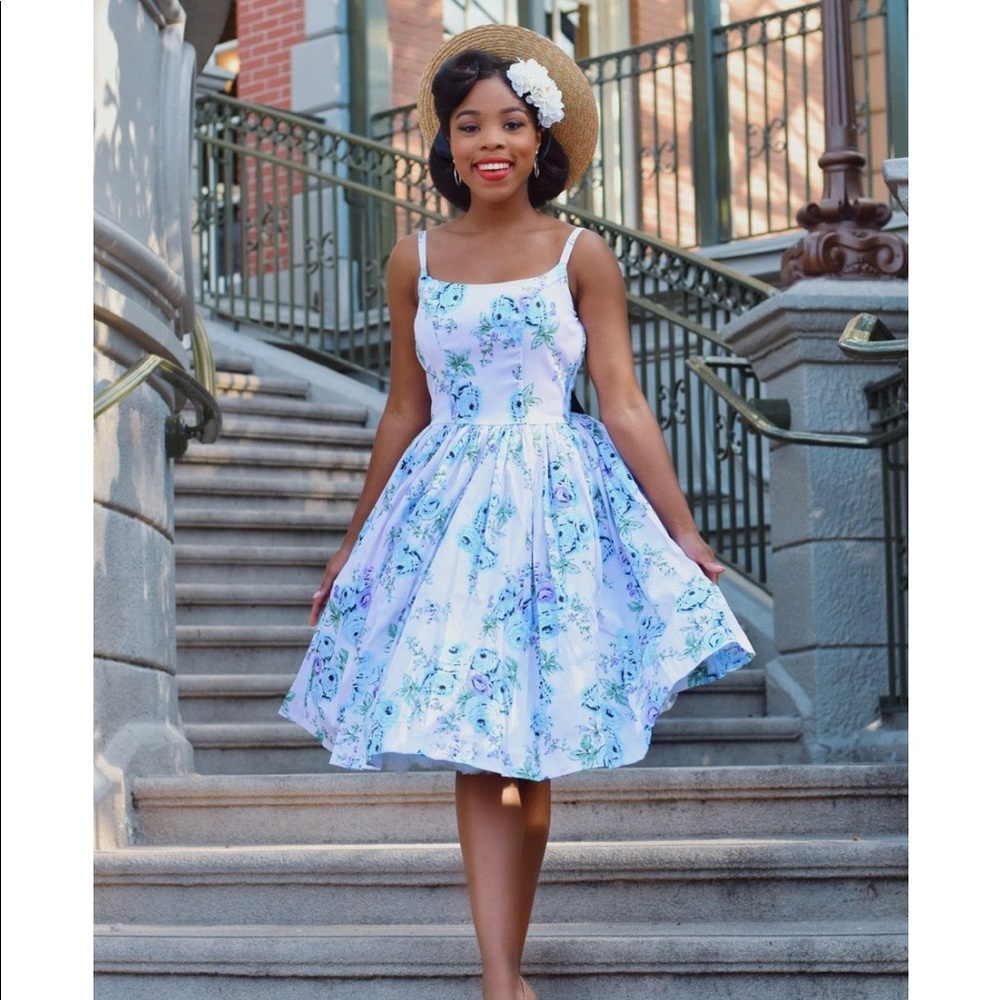 Pinup Couture Jenny in Blue Rose